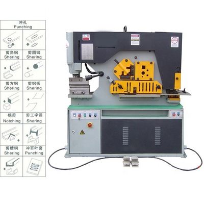 펀칭/깎는 기계를 가진 120 톤 유압 Ironworker 기계 80mm 치기